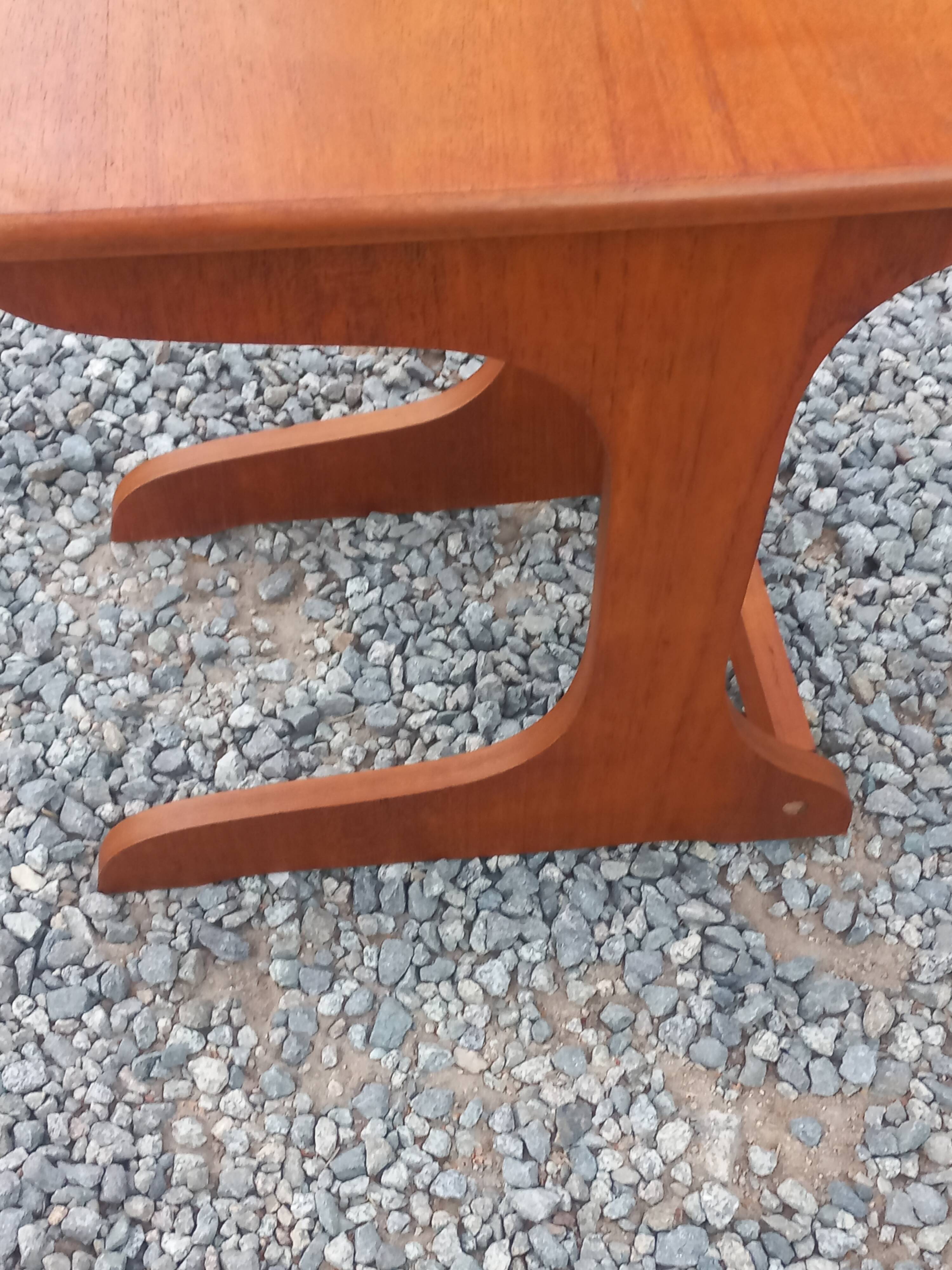 Set of 3 nesting tables in Scandinavian style made of teak from the 1970s.
