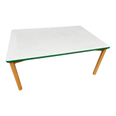Table basse vintage 1970 coffee d'ouvrage d'école Hiller Germany