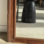 Antique mirror (right) oak wardrobe door with bevelled glass and