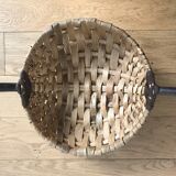 Braided wooden basket