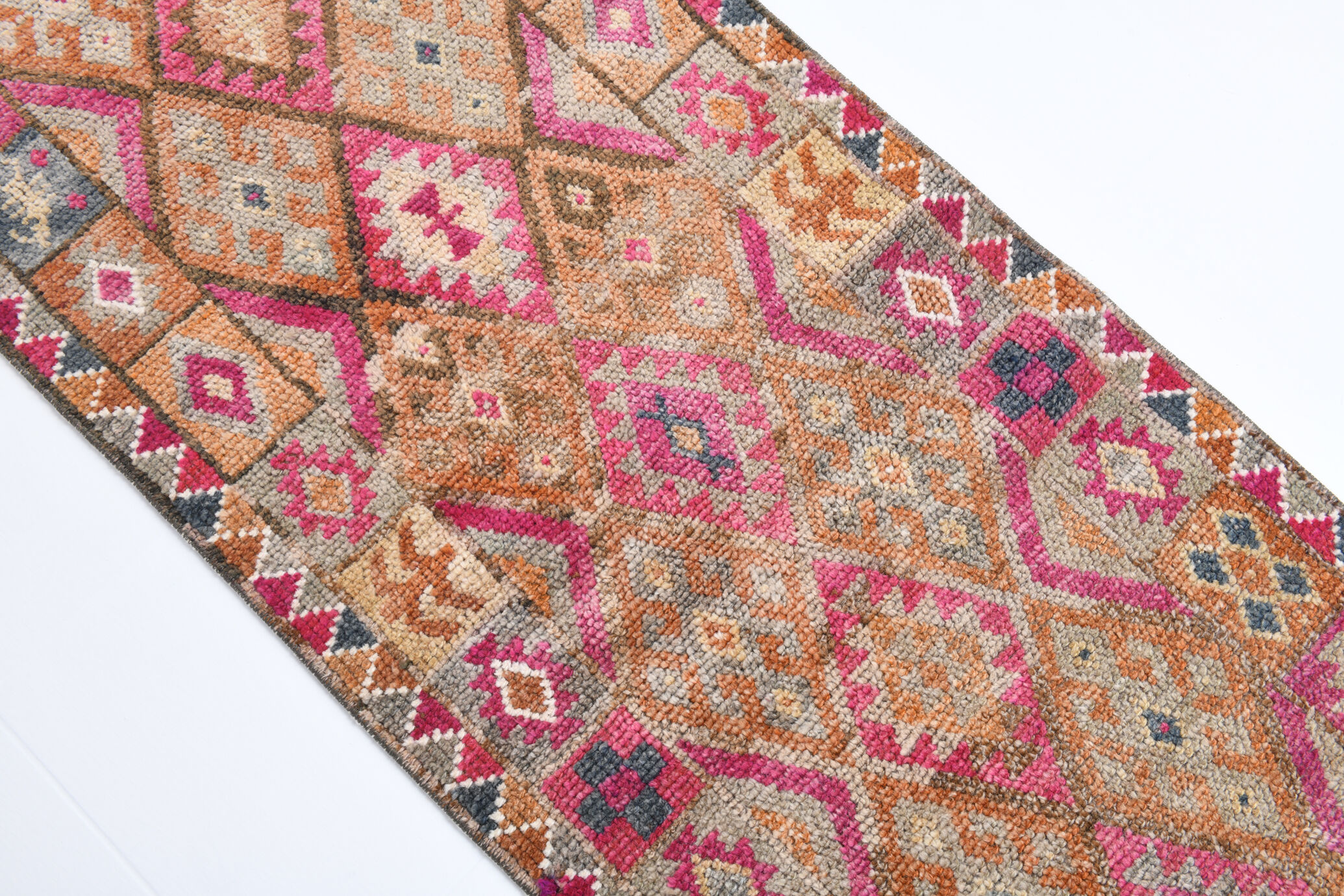 2x12 Narrow Vintage Runner Rug, 76x363Cm
