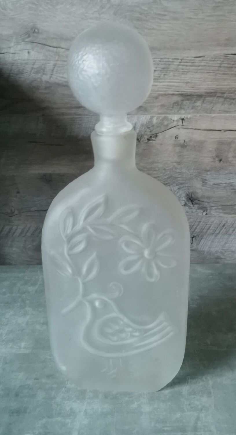 Pressed glass bottle Wayne Husted Stelvia