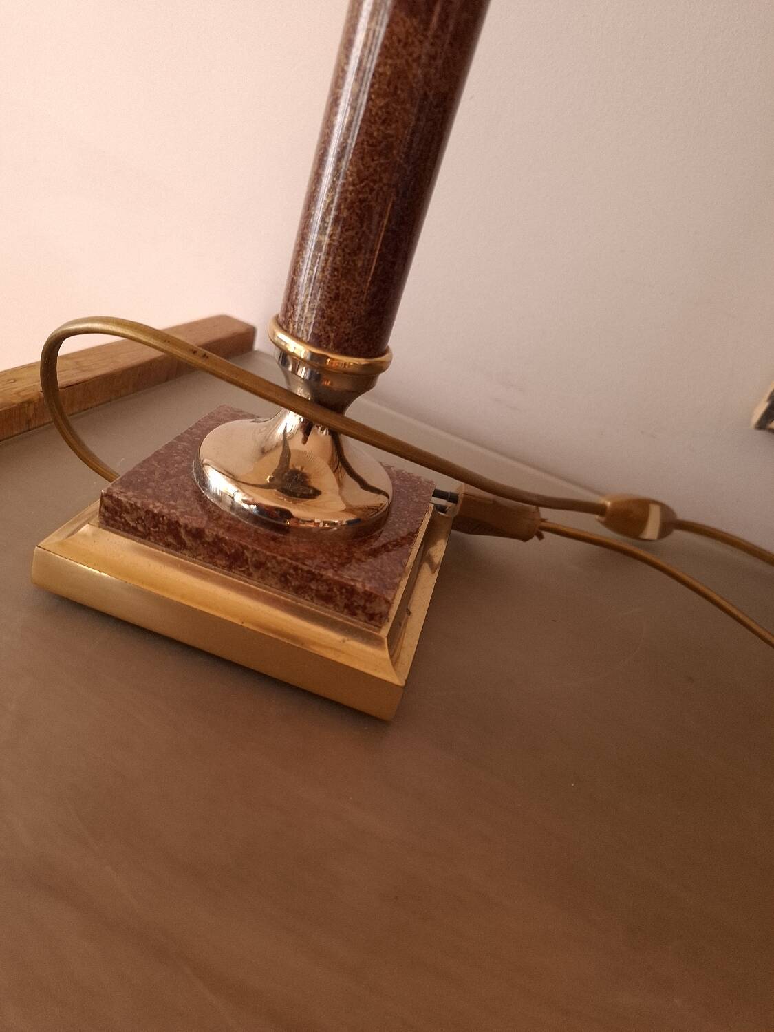 80's tortoiseshell palm tree lamp