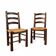 Pair of rush-seated chairs - Georges Robert, France circa 1950 Design