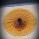 Brown molded glass pie cake dish