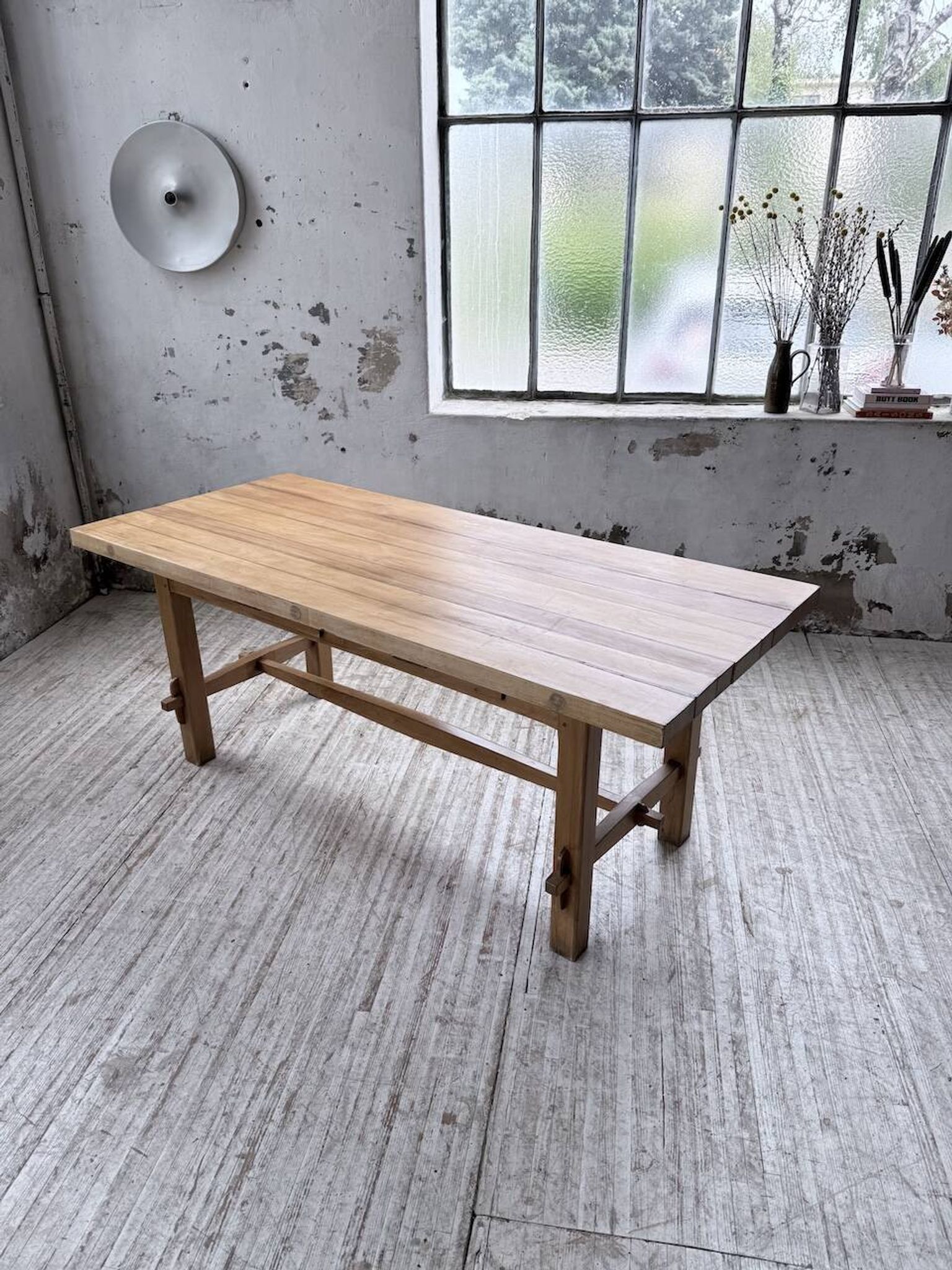 Table mobilier montagne 1950 hêtre massif