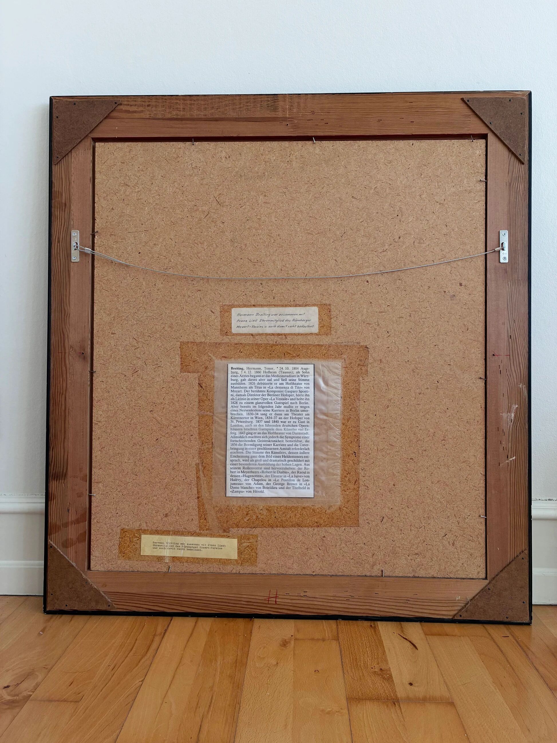 Antique original oil painting of a German opera tenor, large 19th century portrait