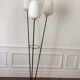 Italian 3-branch lamppost with opaline 1960