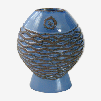 Vase vintage 1950 céramique poisson
