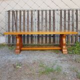 Monastery table with 4 chairs and 1 bench
