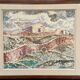 Original Swedish Oil on Canvas – "Landscape with Buildings" by Gösta Nordblad – Signed – Vintage and Framed