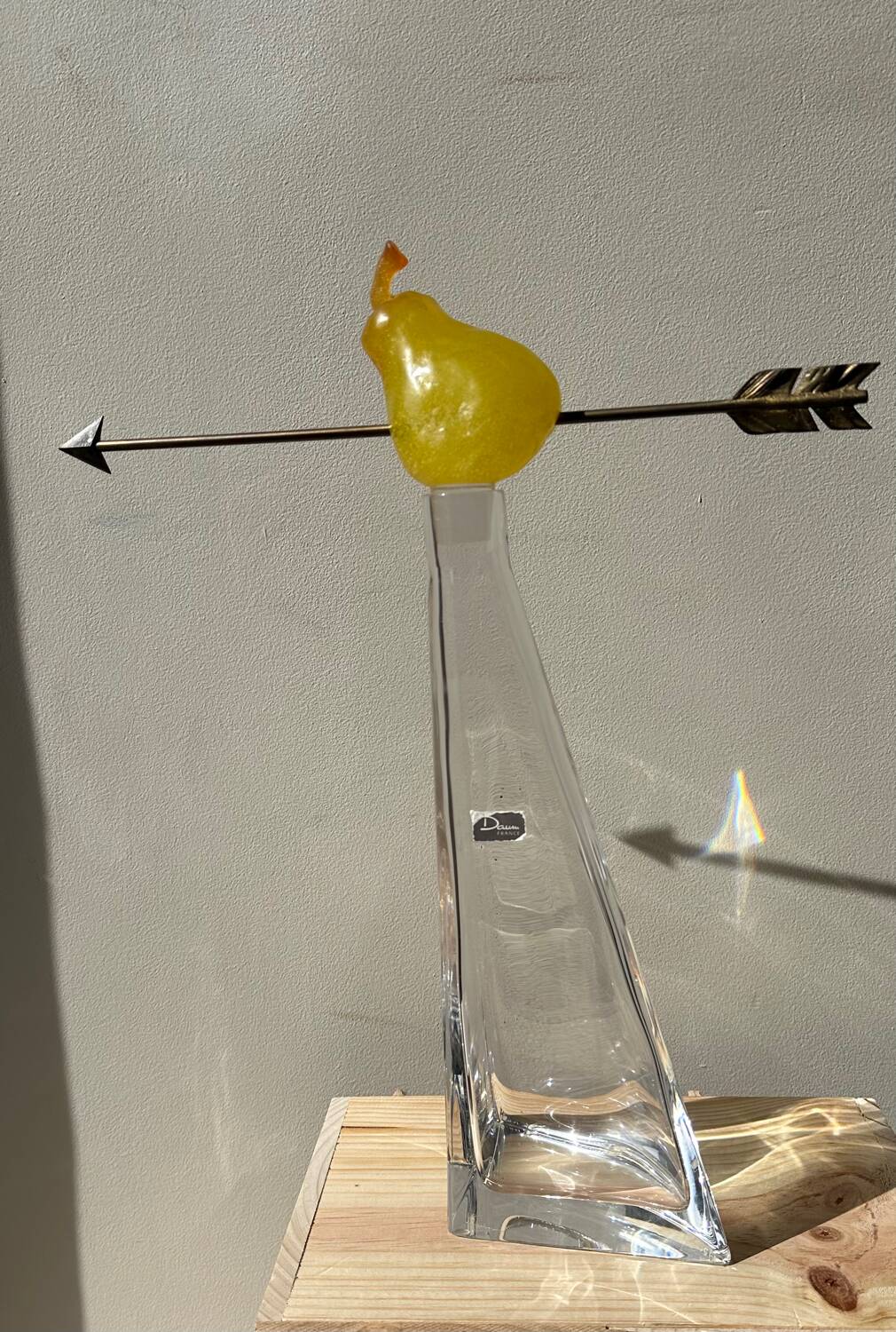 Daum France Crystal Pear Whiskey Decanter Numbered Hilton Mac Connico