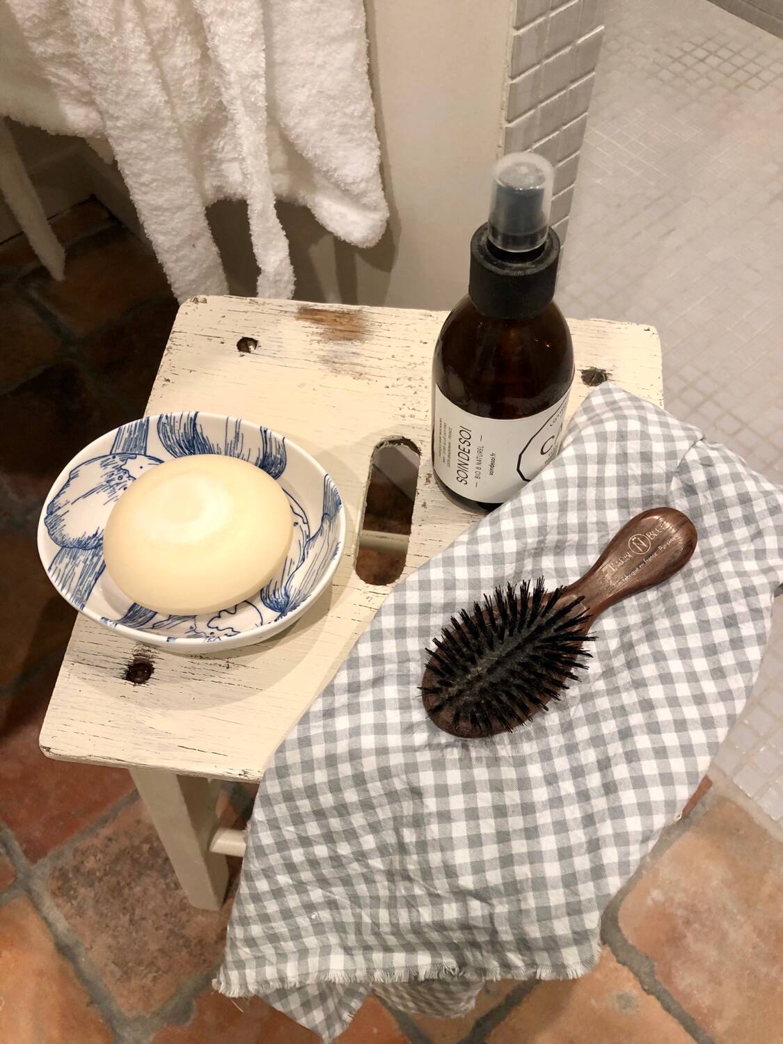 Small antique wooden stools