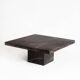 Vintage coffee table. Veined marble. France, 1970s
