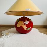 Louis Drimmer ball lamp with label 2000's poppy flowers