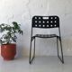 Black metal chair Italy 1970s