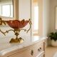 Late Art Deco bronze and porcelain centrepiece.