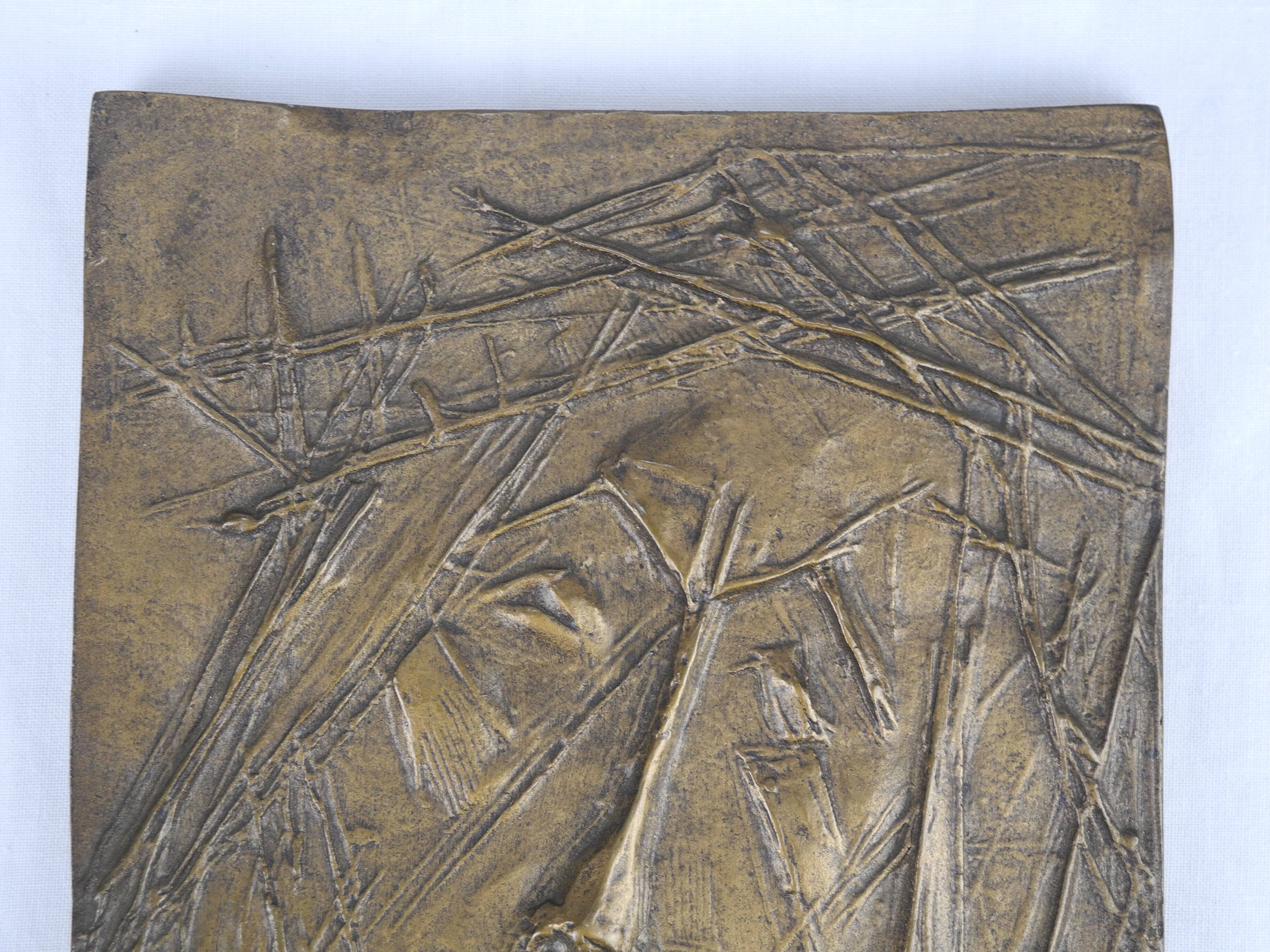 Plaque bronze christ debus 1967 n°24/120