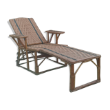 Long rattan chair - bamboo