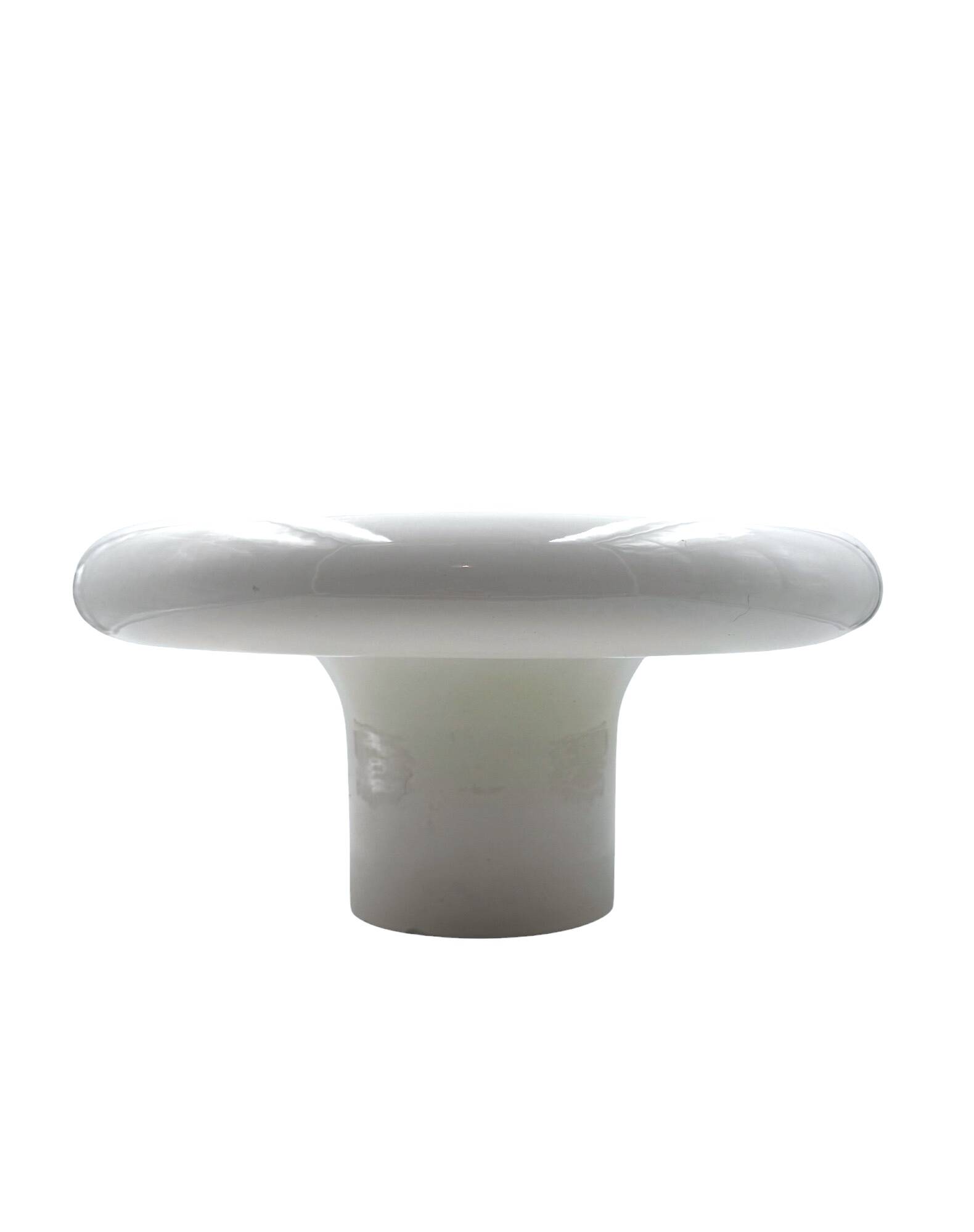 Roberto Arioli, vase en céramique blanche de l'ère spatiale, Gabbianelli Italie ca. 1970
