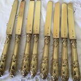 12 odiot knives in vermeil XlXeme