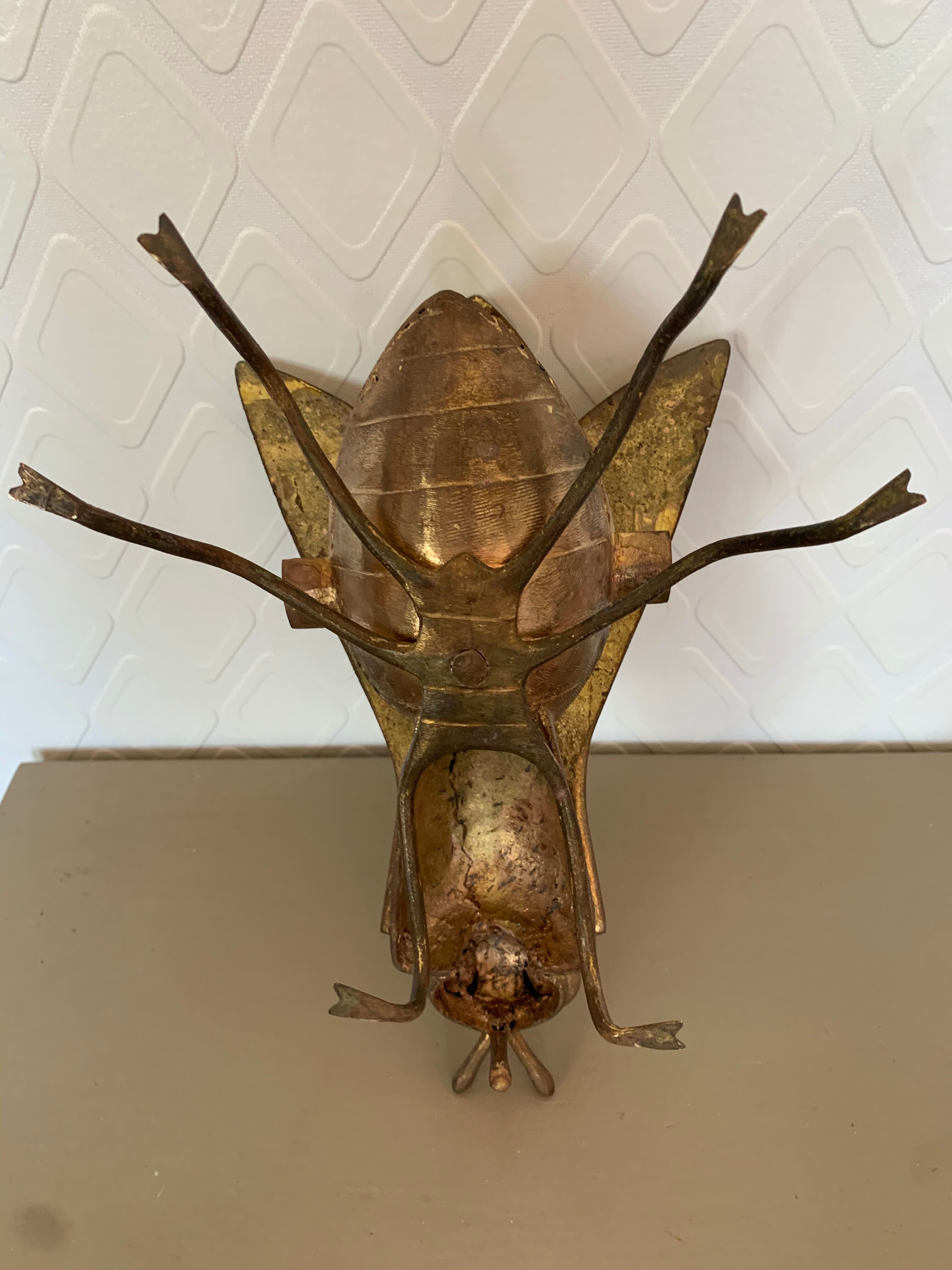 Brass fly ashtray 1970
