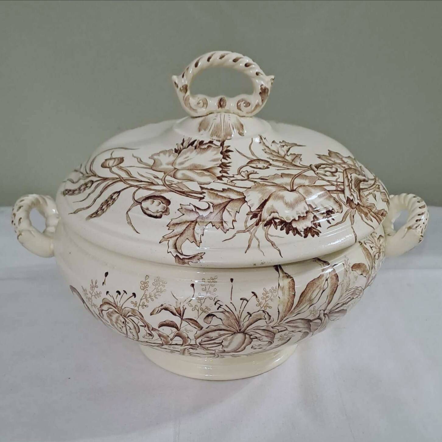 Iron earth soup tureen