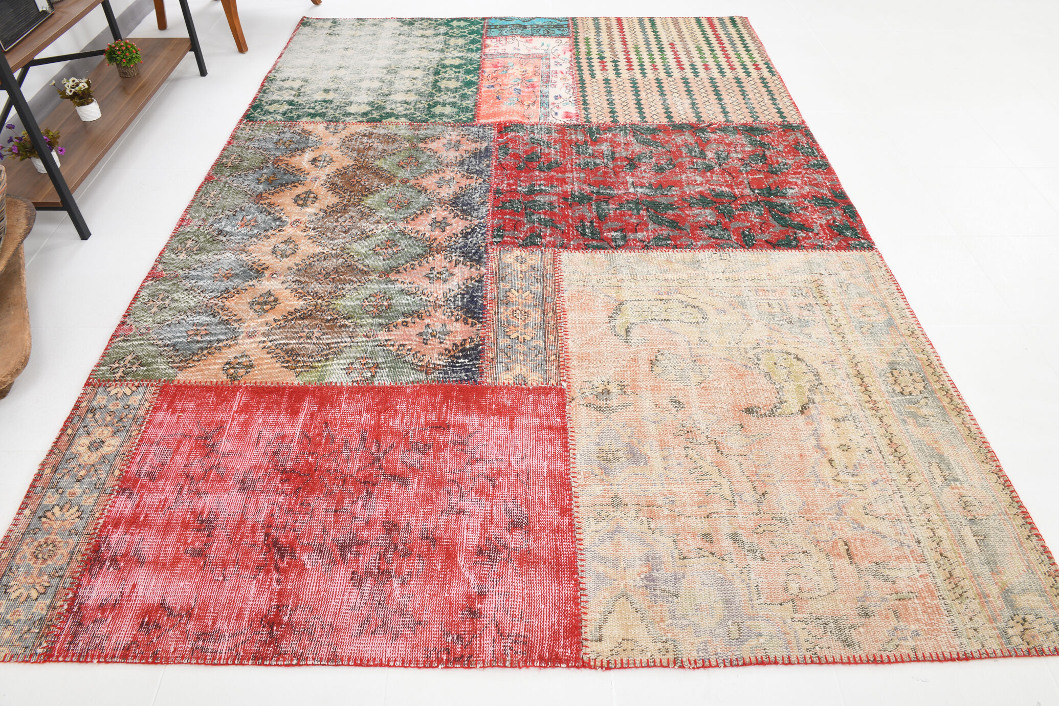 Distressed turkish rug 302x215cm