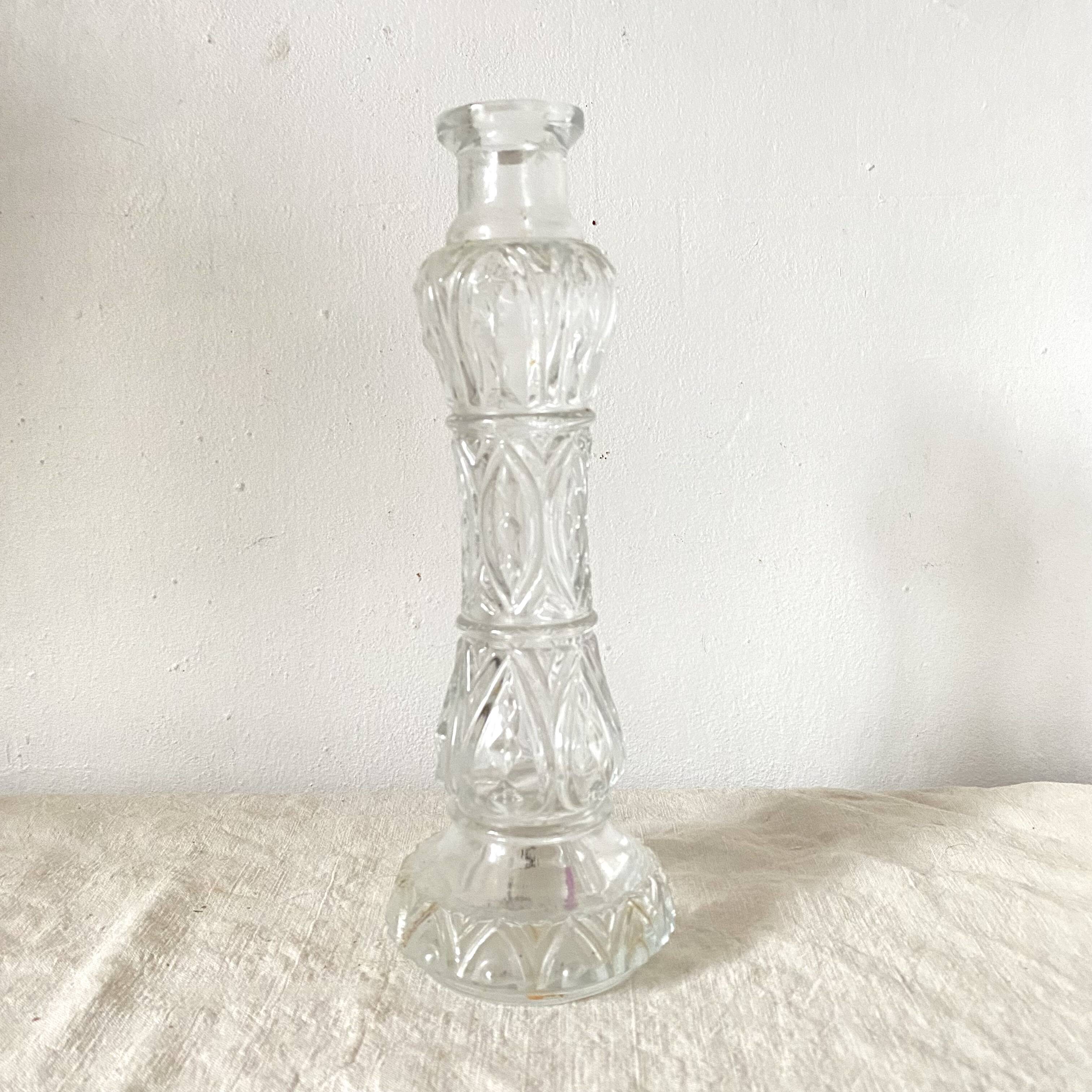 Vintage glass candle holder