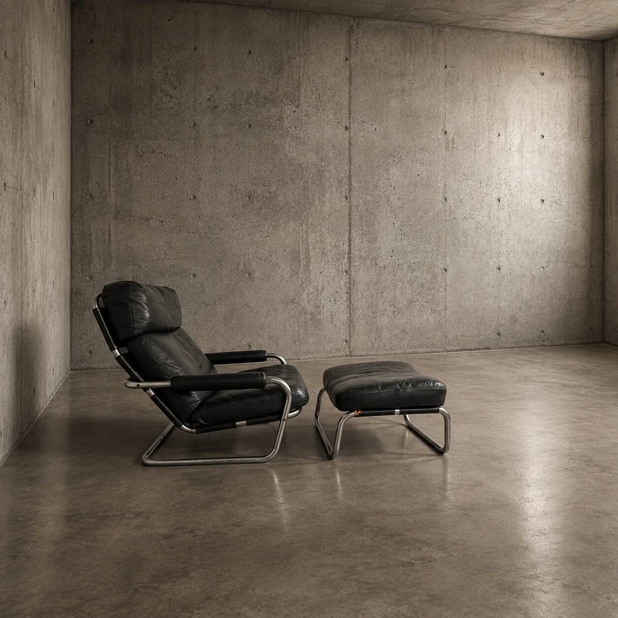 Fauteuil / repose-pieds "Meneer Oberman" Gelderland 601 / Jan des Bouvrie