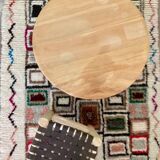 Round cedar wood table