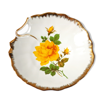 Chauvigny porcelain dish decorated with gold