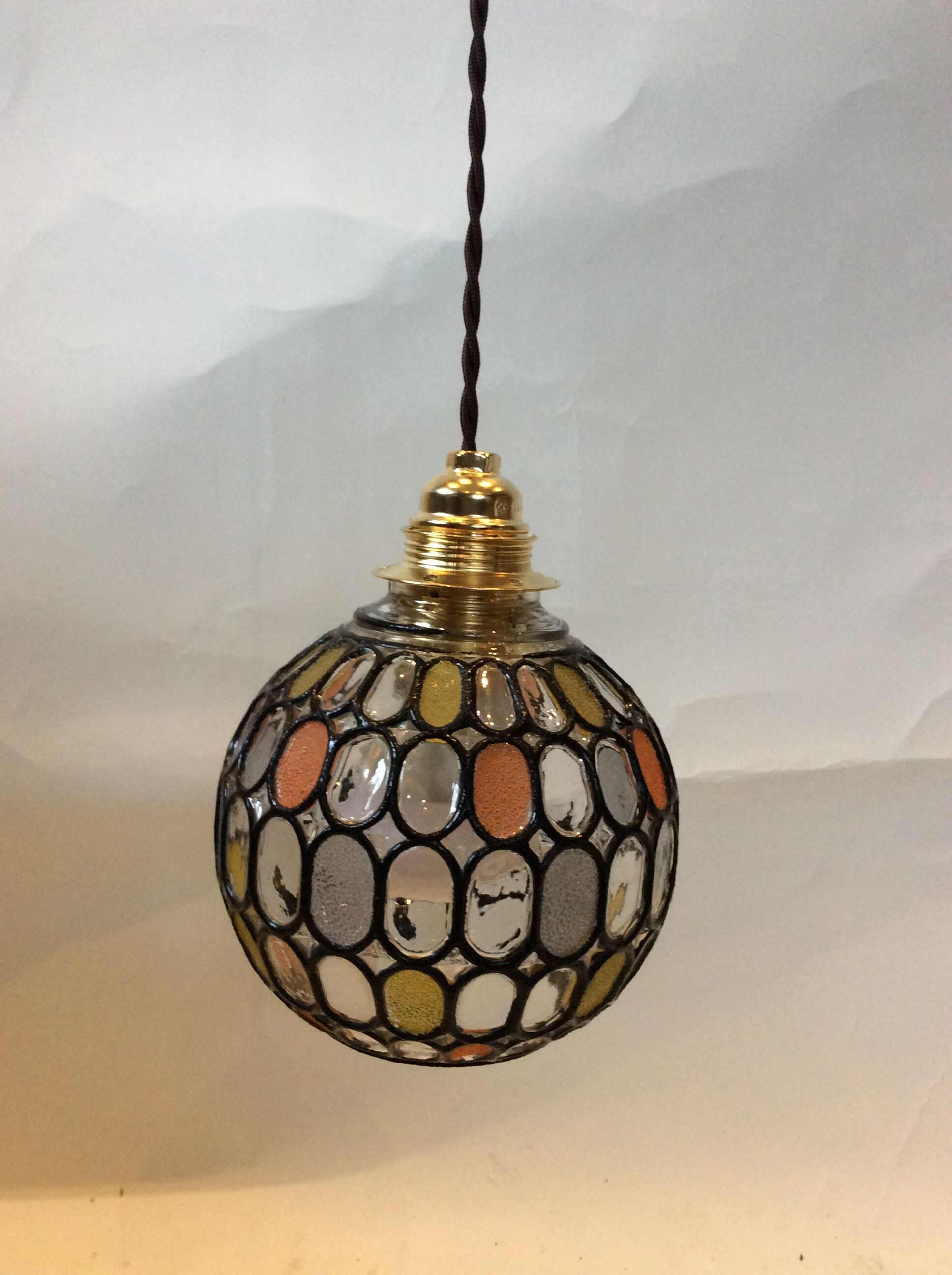 Vintage ball hanging lamp