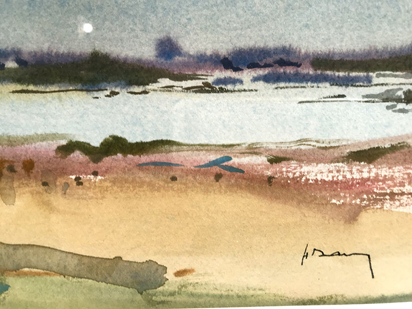 Watercolor by Henri Davy