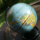 Details on Small globe all in sheet metal Taride maps - Early 50s