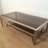 Chrome designer coffee table
