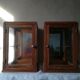 Paire de vitrines en noyer art deco