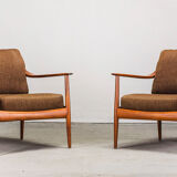 Ensemble de salon en teck danois de Walter Knoll, années 1960