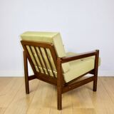 Wooden armchair designed by Z. Baczyk brown vintage olive - 3 pieces available