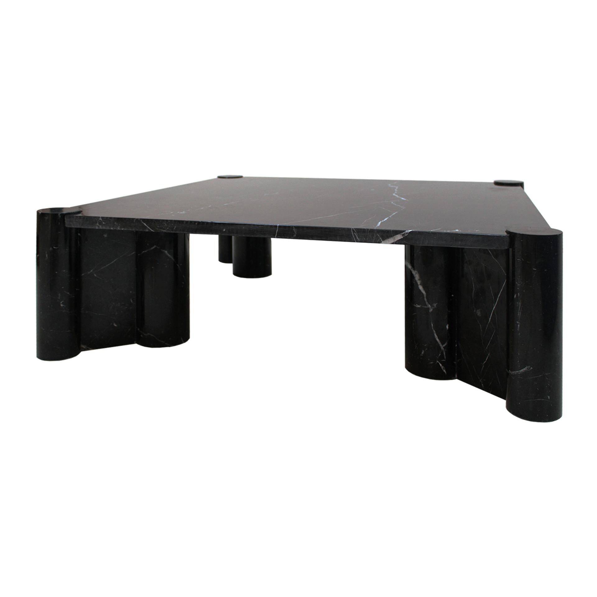 Gae Aulenti for Knoll Made of Black Marble Italian Square Coffee Table "Jumbo"