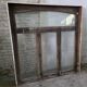 Old solid oak window from the early 20th century.