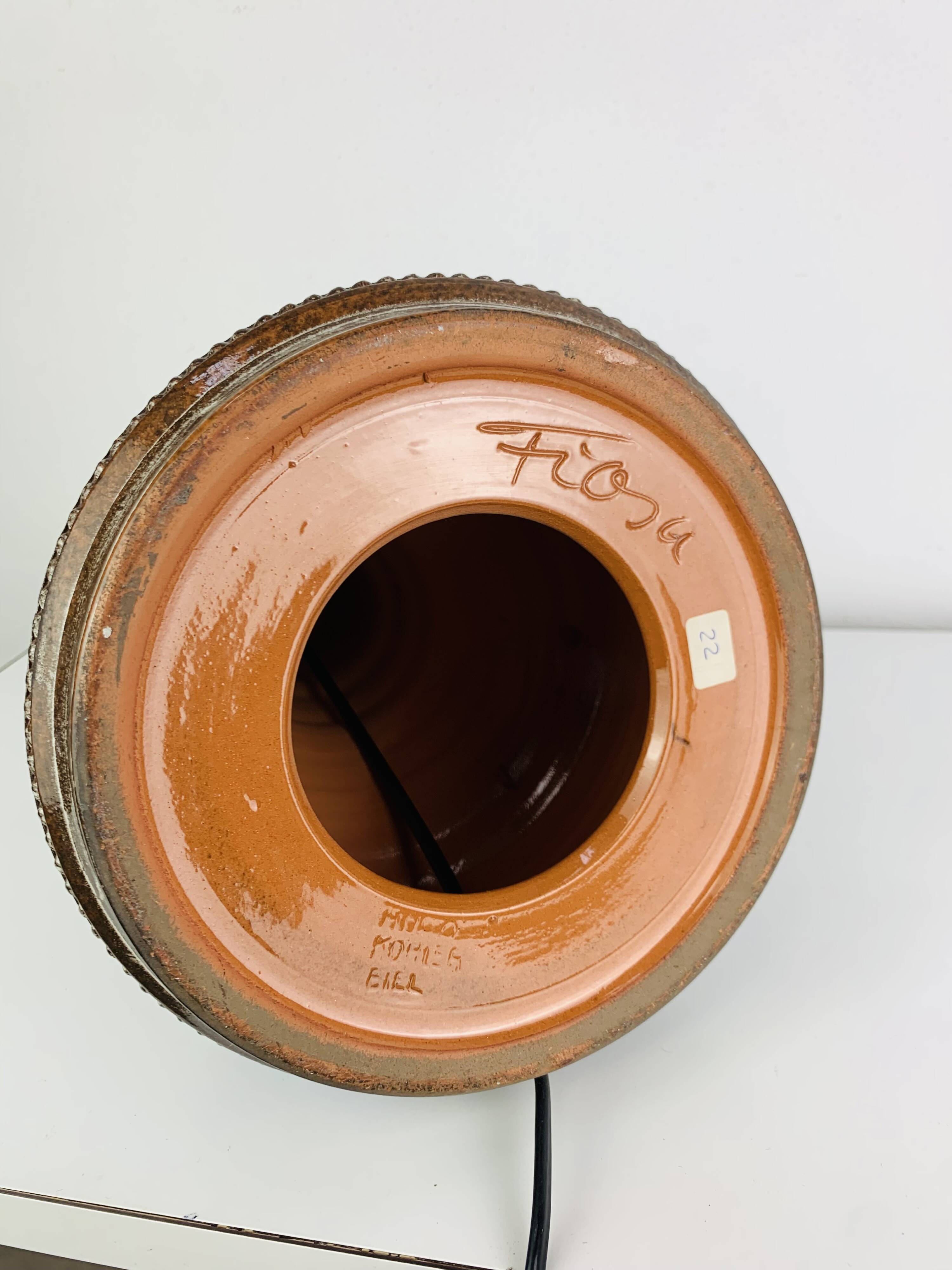 Lampe céramique Kohler Biel années 60, Suisse