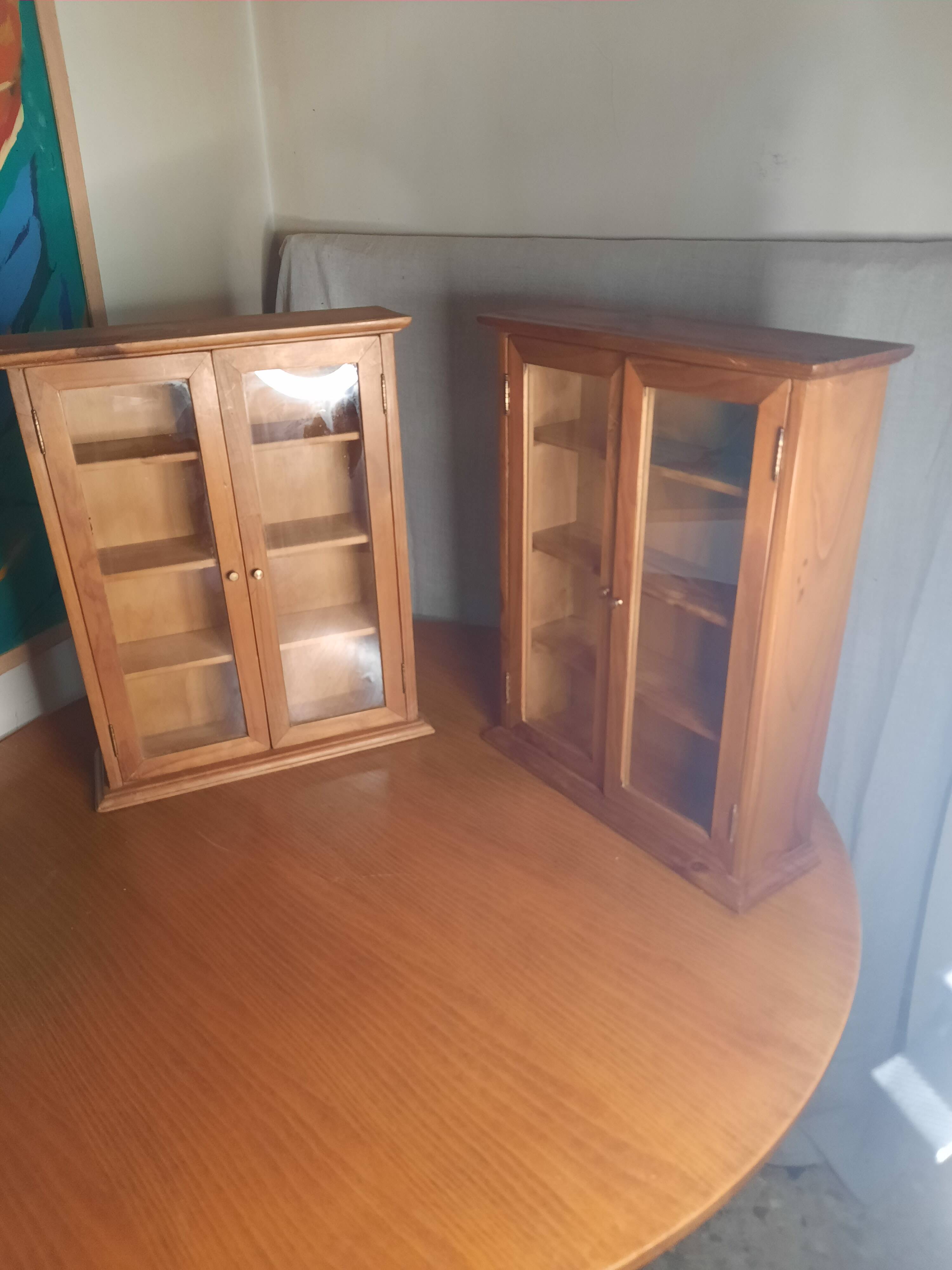 Pair of small display cabinets