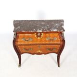 Commode bombée avec plateau en marbre, Ryden möbler AB, Nybro (Suède)