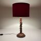 Lampe de table vintage en cuir italien, années 1950