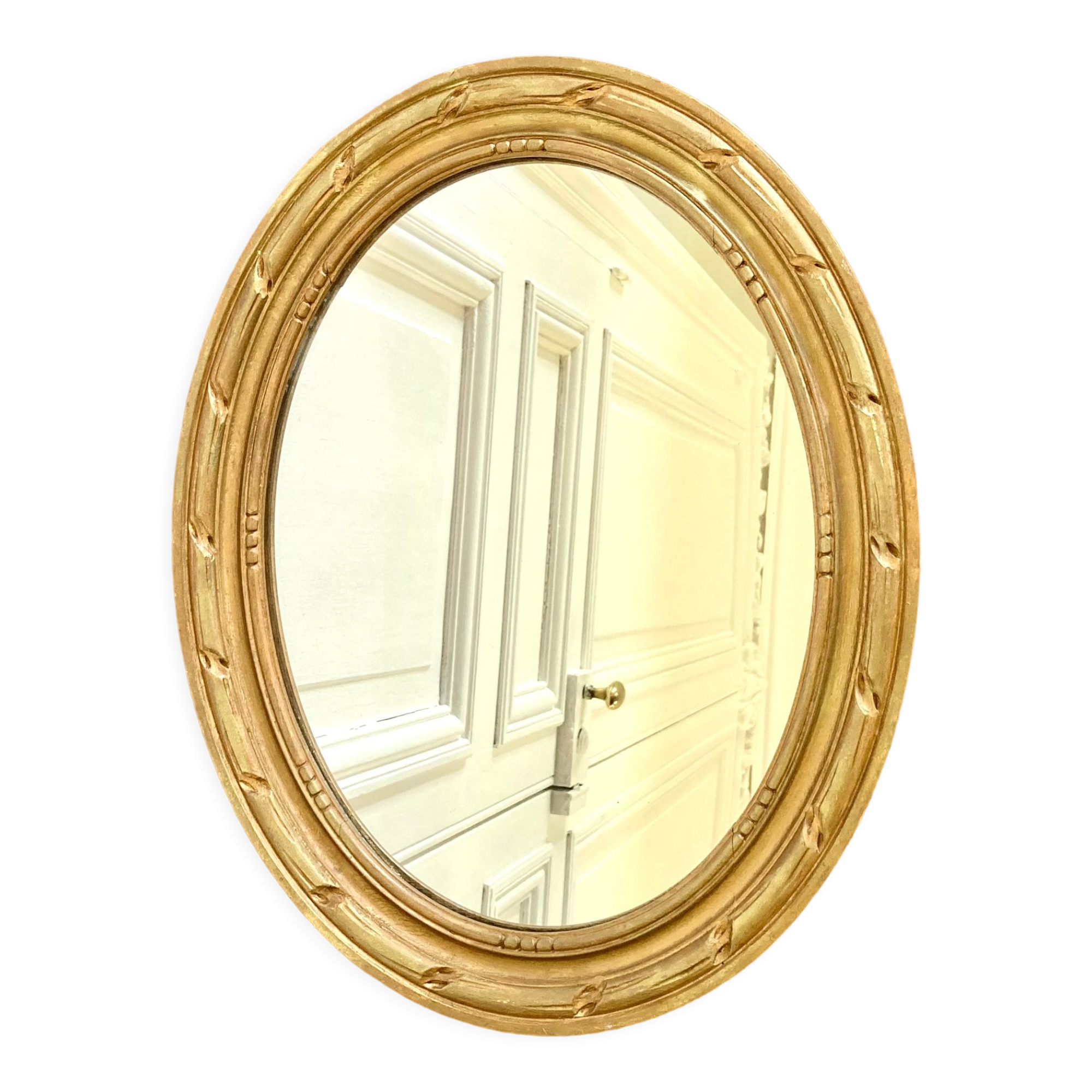 Golden wooden mirror 48x38 cm