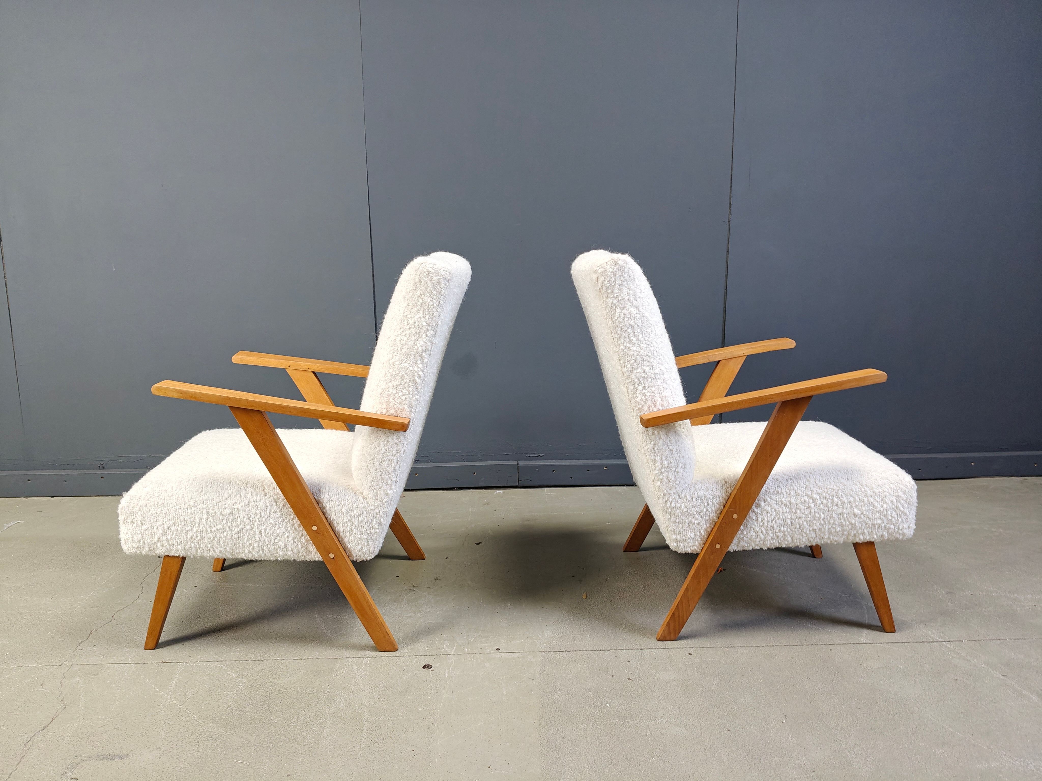 Pair of mid-century Dutch armchairs, 1960s