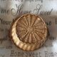 Round pan with rattan handles - vintage
