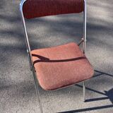 Souvignet 1970 stainless steel folding chair