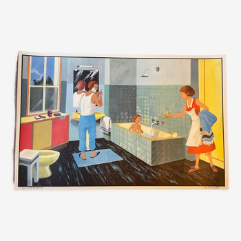 Ogé Hachette poster "the bathroom and the department store"